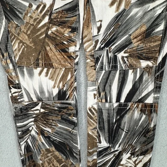 Sonia Bogner Pants Womens 30x29 Ankle Zip Pockets Palm Leaf Print AOP Turkey - Picture 9 of 16